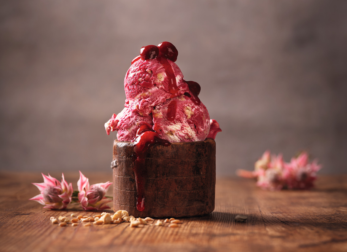Vegane Eis- und Kuchenprodukte
