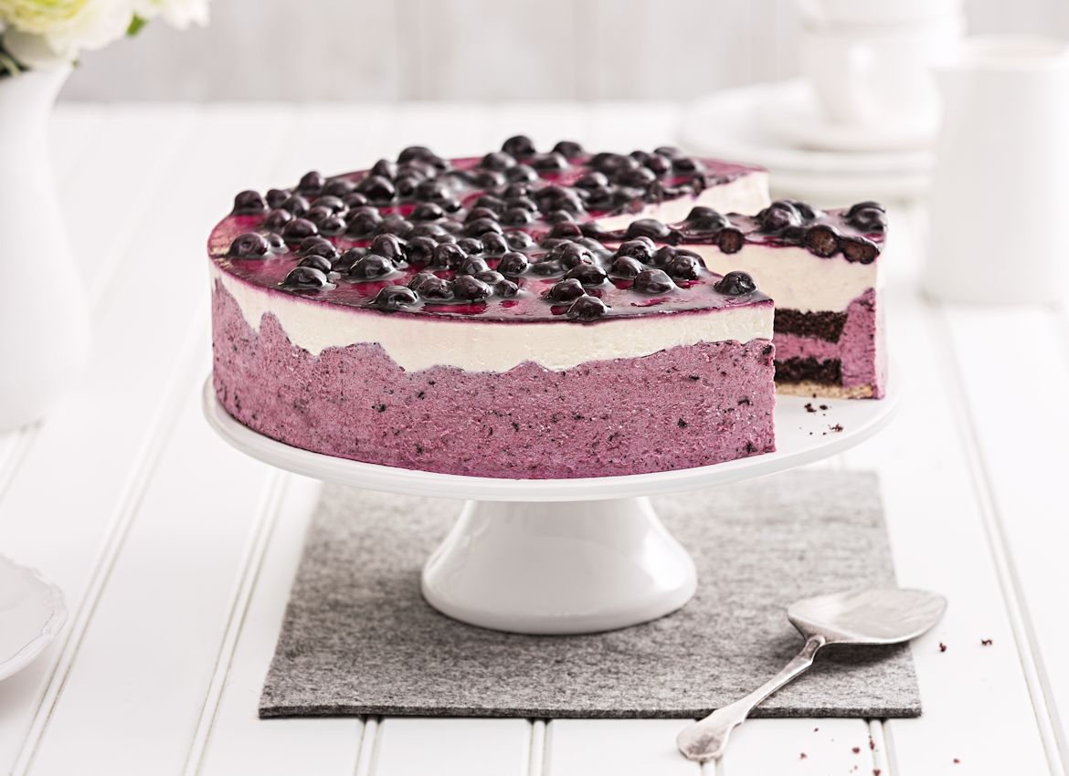 Heidelbeer-Panna-Cotta-Torte