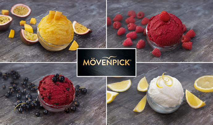 Mövenpick Sorbet-Vielfalt