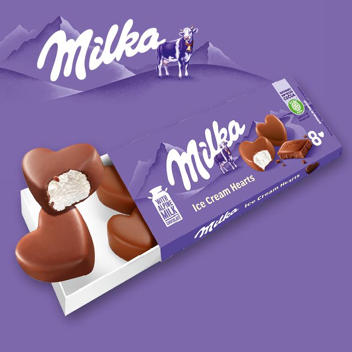 MILKA Ice Cream Hearts FRONERI Austria